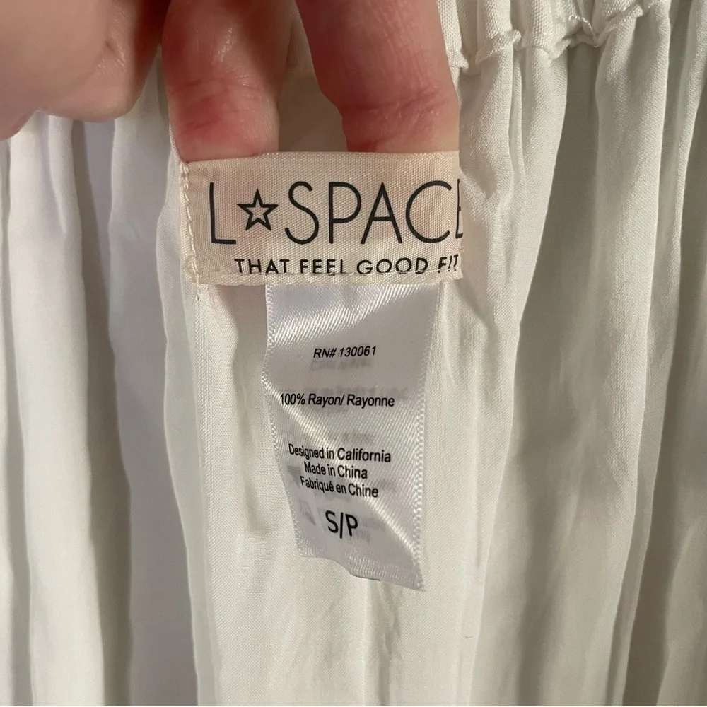 L*SPACE Panama Maxi Long Wrap Dress in White, Small - Picture 5 of 12